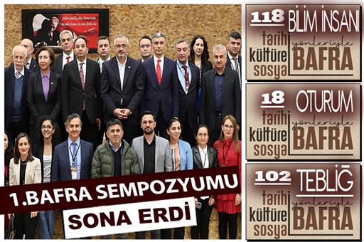 118 BİLİM İNSANI, 18 OTURUM, 102 TEBLİĞ 1. BAFRA SEMPOZYUMU SONA ERDİ